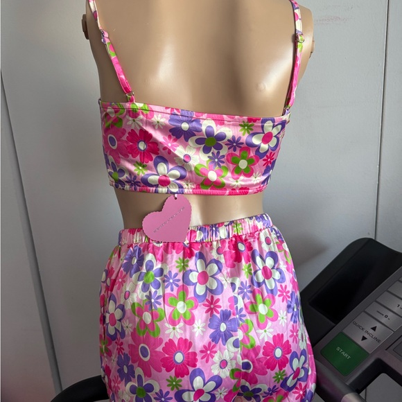 Sugar Thrillz Pink Floral Sheer Set - Picture 7 of 10